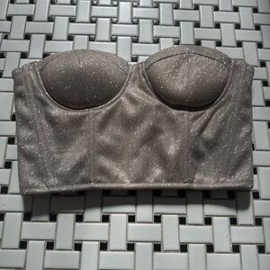 Forever 21 Shimmering Silver Bandeau